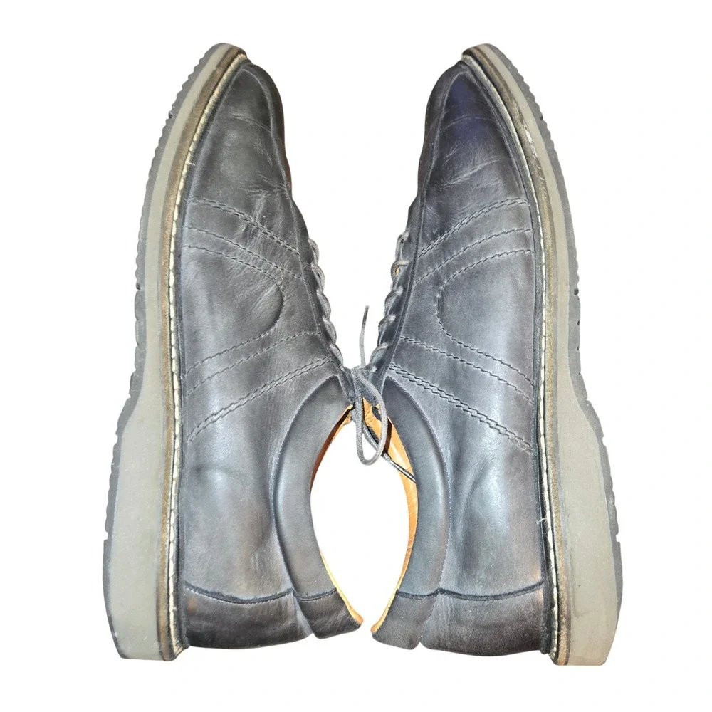 Allen Edmonds Voyager Walking Oxfords Men 14D Grey Leather Lace Up Stitched 9384